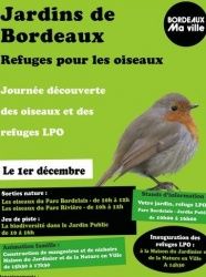 Journée découverte des oiseaux et des refuges LPO. Le samedi 1er décembre 2012 à Bordeaux. Gironde. 